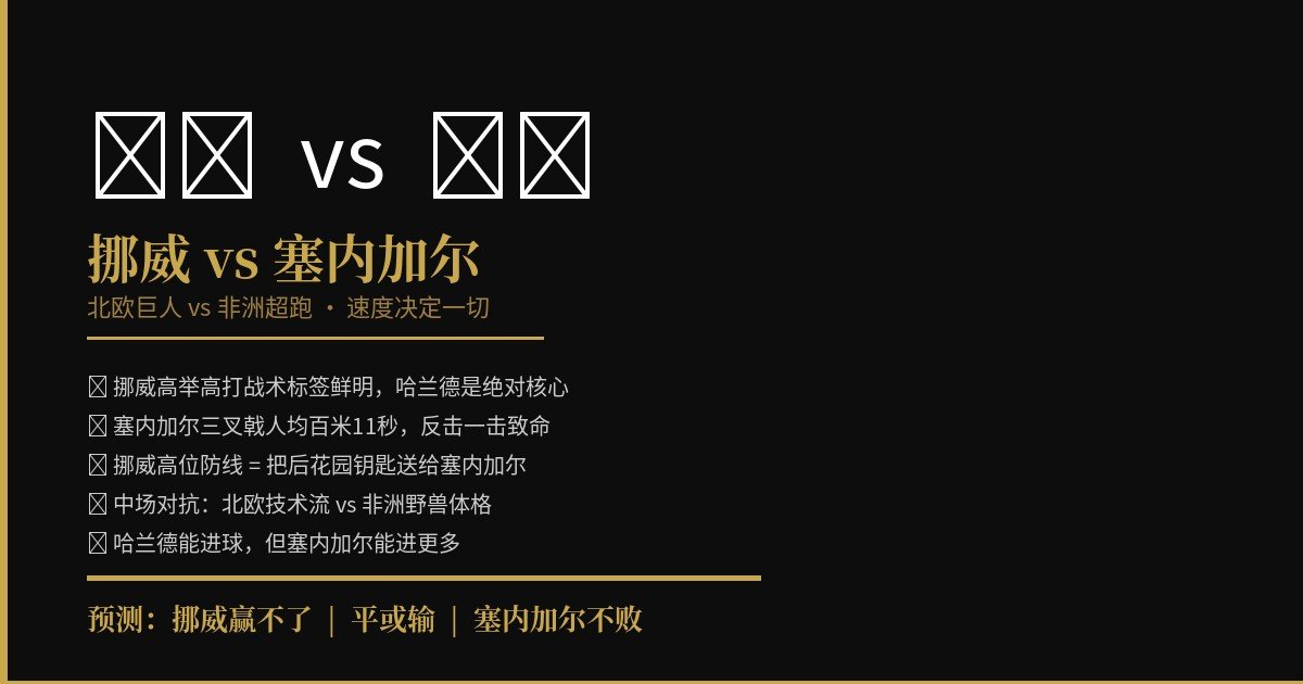 挪威vs塞内加尔